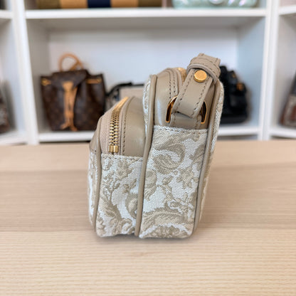 Versace Jacquard Crossbody Bag Beige