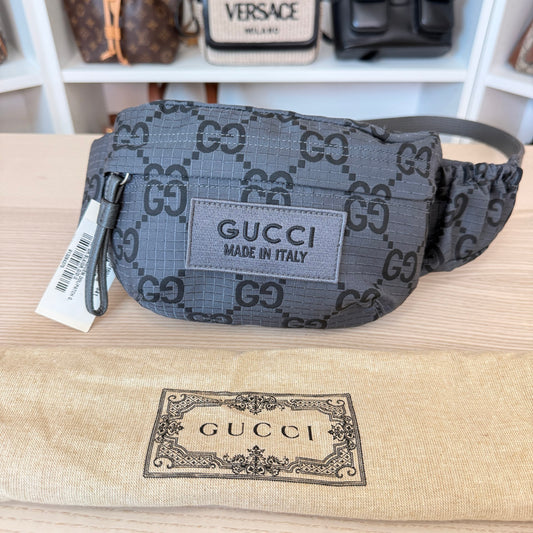 Gucci GG Nylon Ripstop Belt Bag Grey