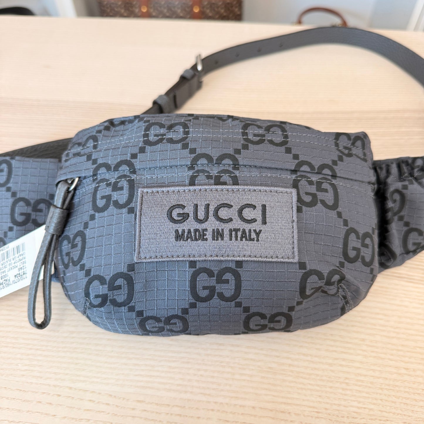 Gucci GG Nylon Ripstop Belt Bag Grey
