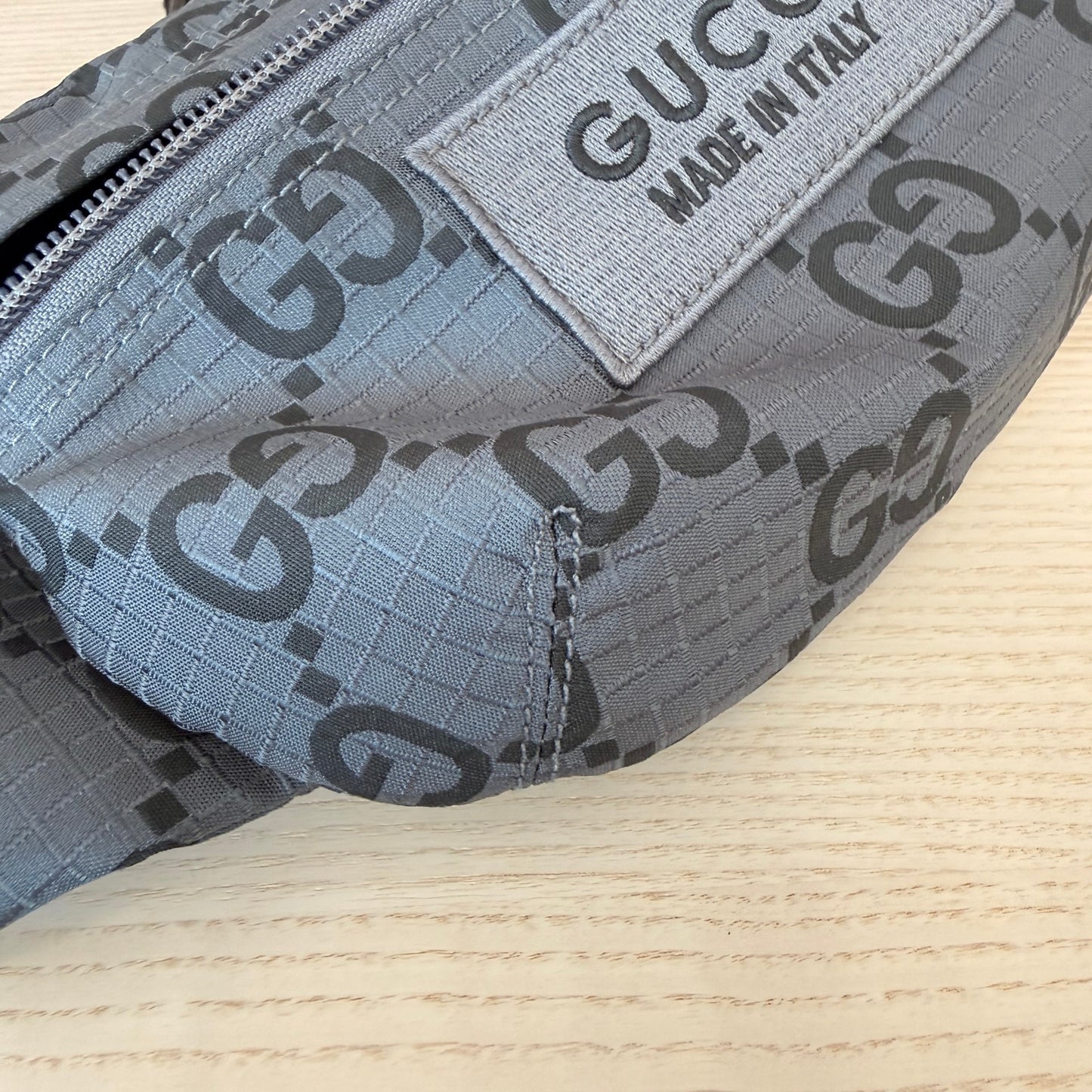 Gucci GG Nylon Ripstop Belt Bag Grey