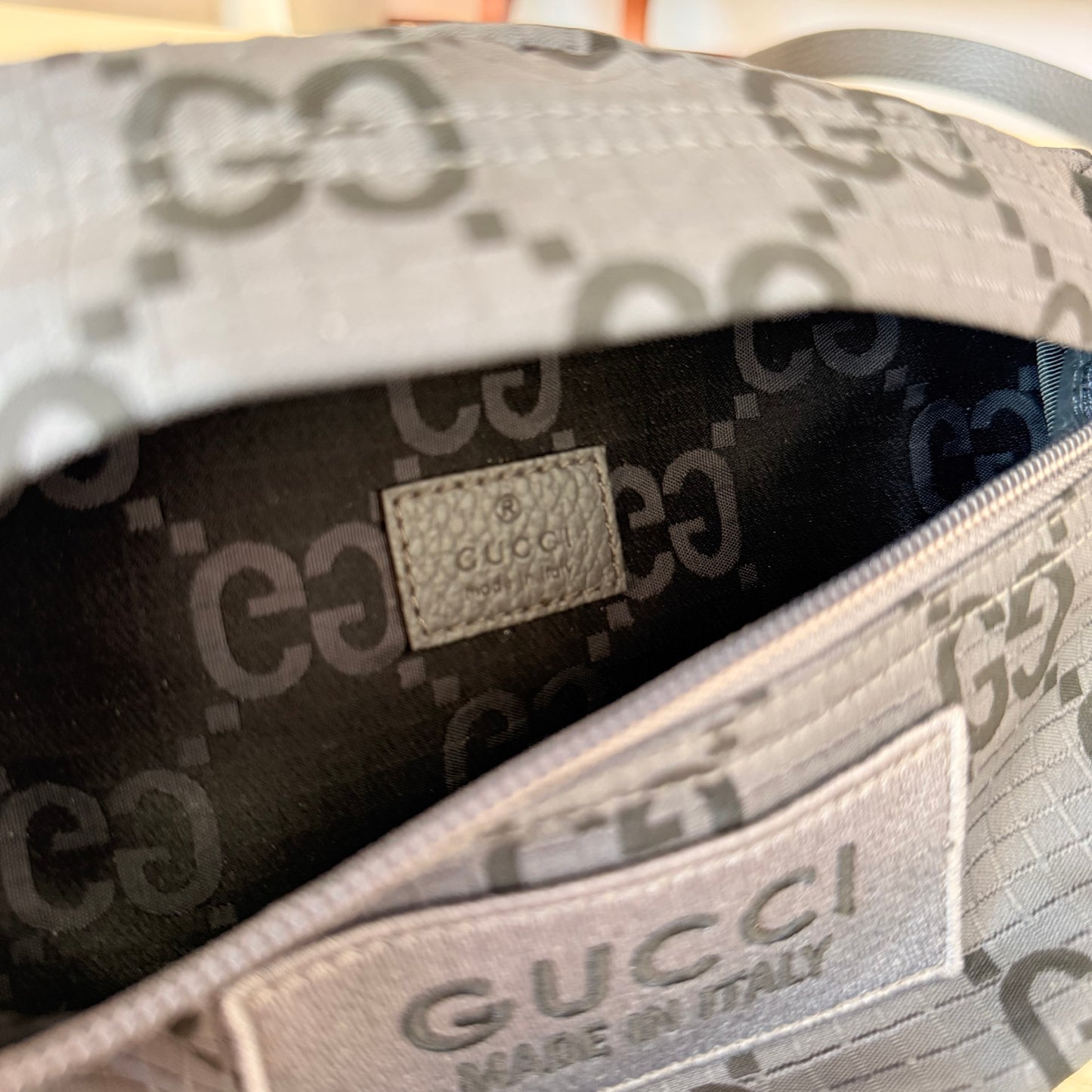Gucci GG Nylon Ripstop Belt Bag Grey