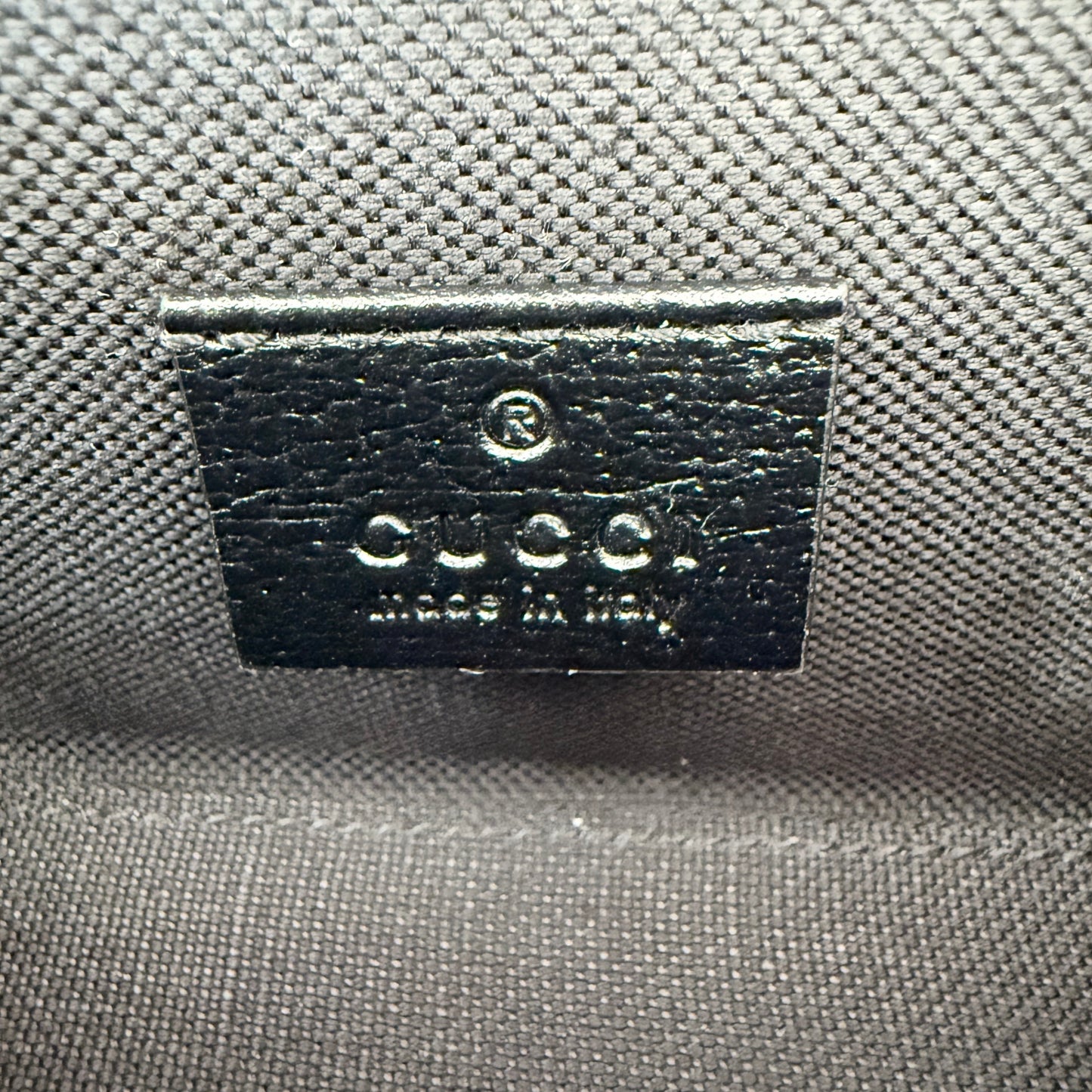 Gucci Monogram Jumbo GG Mini Horsebit 1955 Shoulder Bag Black