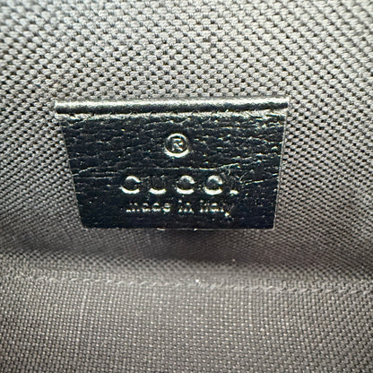 Gucci Monogram Jumbo GG Mini Horsebit 1955 Shoulder Bag Black