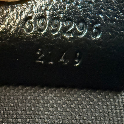 Gucci Monogram Jumbo GG Mini Horsebit 1955 Shoulder Bag Black