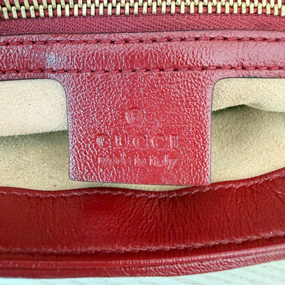 Gucci Monogram GG Azalea Matelasse Marmont Chain Shoulder Bag Beige Ebony