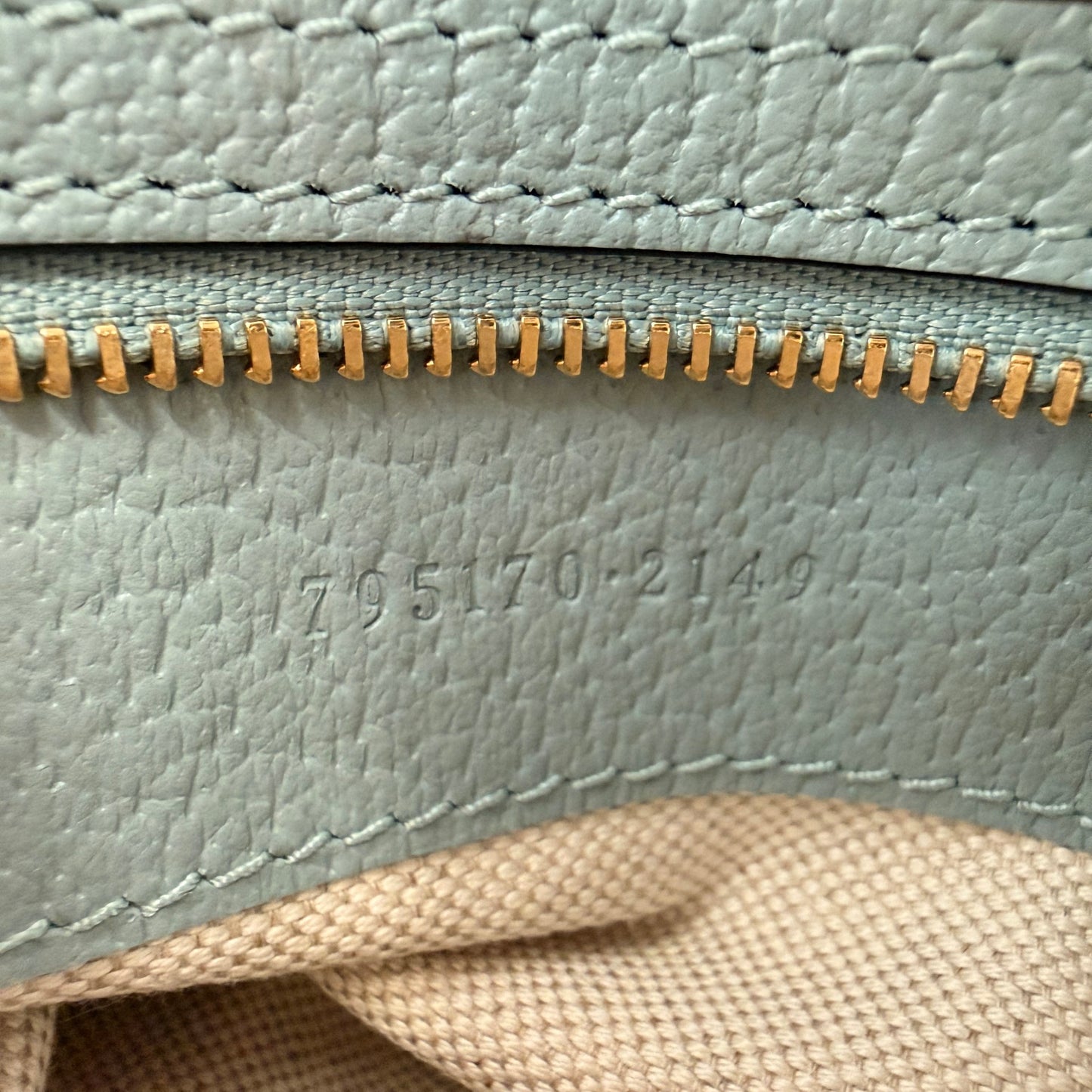 Gucci GG Supreme Monogram Super Mini Ophidia Shoulder Bag Dusty Blue