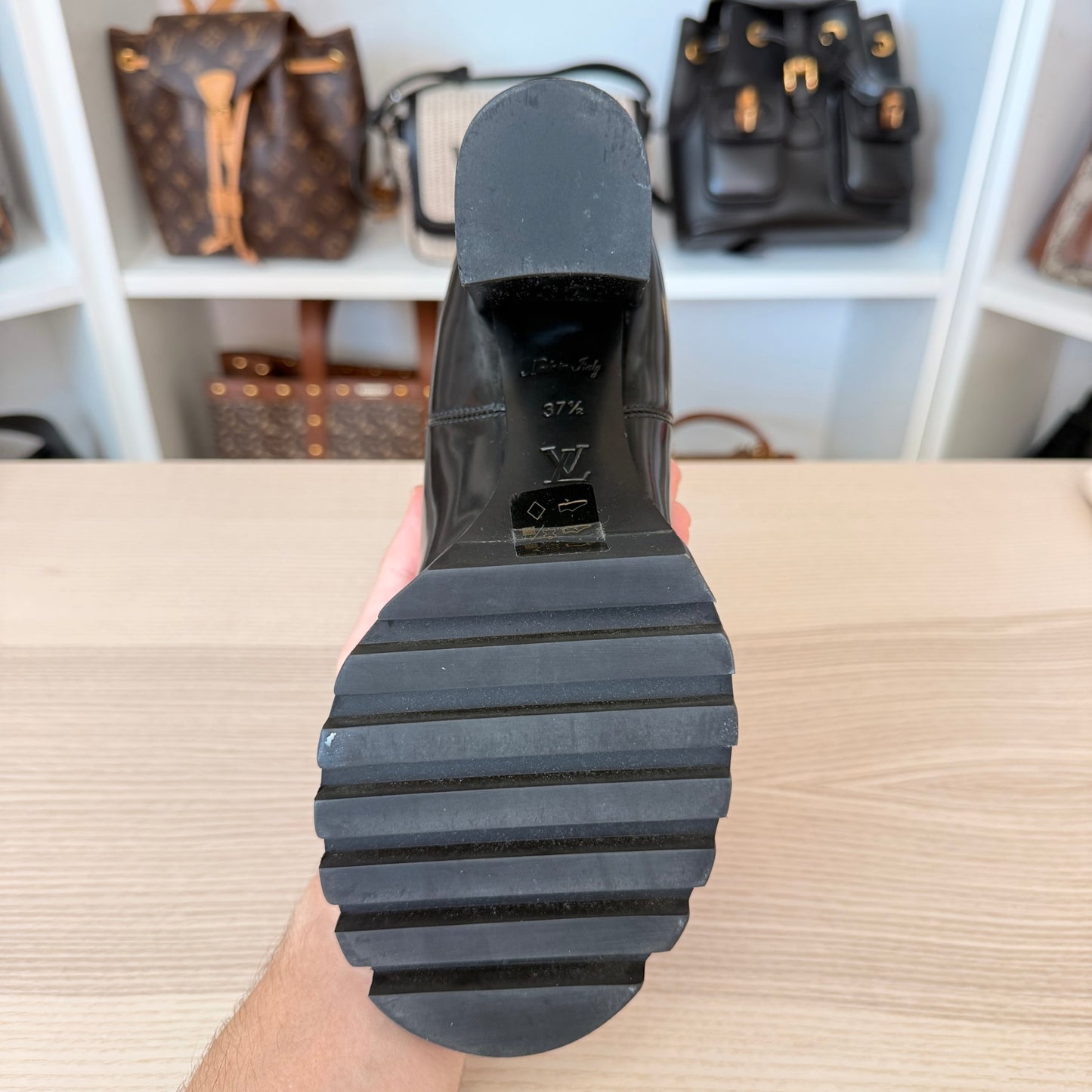 Louis Vuitton Monogram Ankle Boots Smooth Leather Size 37.5 EU / 7.5 US