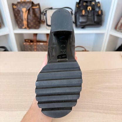 Louis Vuitton Monogram Ankle Boots Smooth Leather Size 37.5 EU / 7.5 US