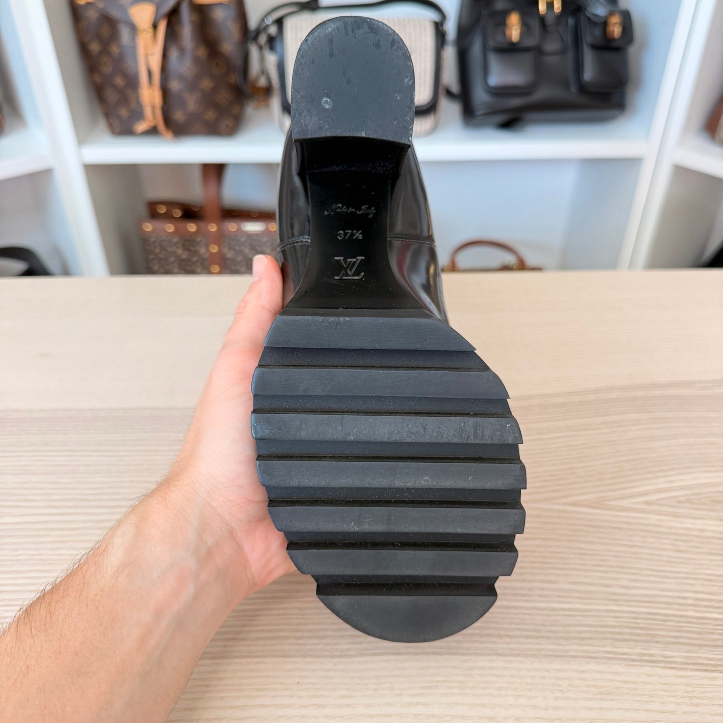 Louis Vuitton Monogram Ankle Boots Smooth Leather Size 37.5 EU / 7.5 US