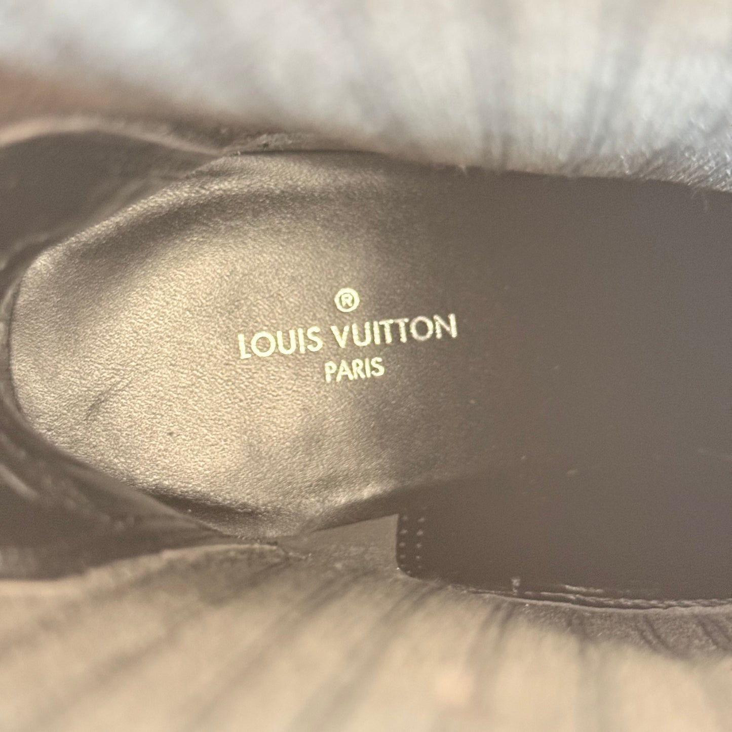 Louis Vuitton Monogram Ankle Boots Smooth Leather Size 37.5 EU / 7.5 US