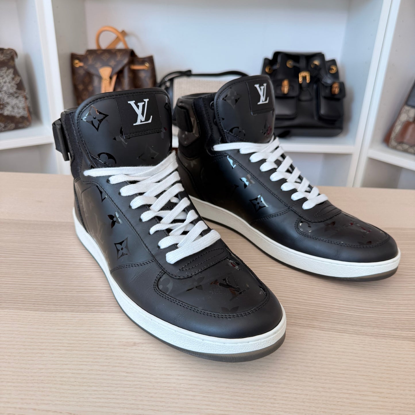 Louis Vuitton Monogram Rivoli Sneaker Boot Size 9