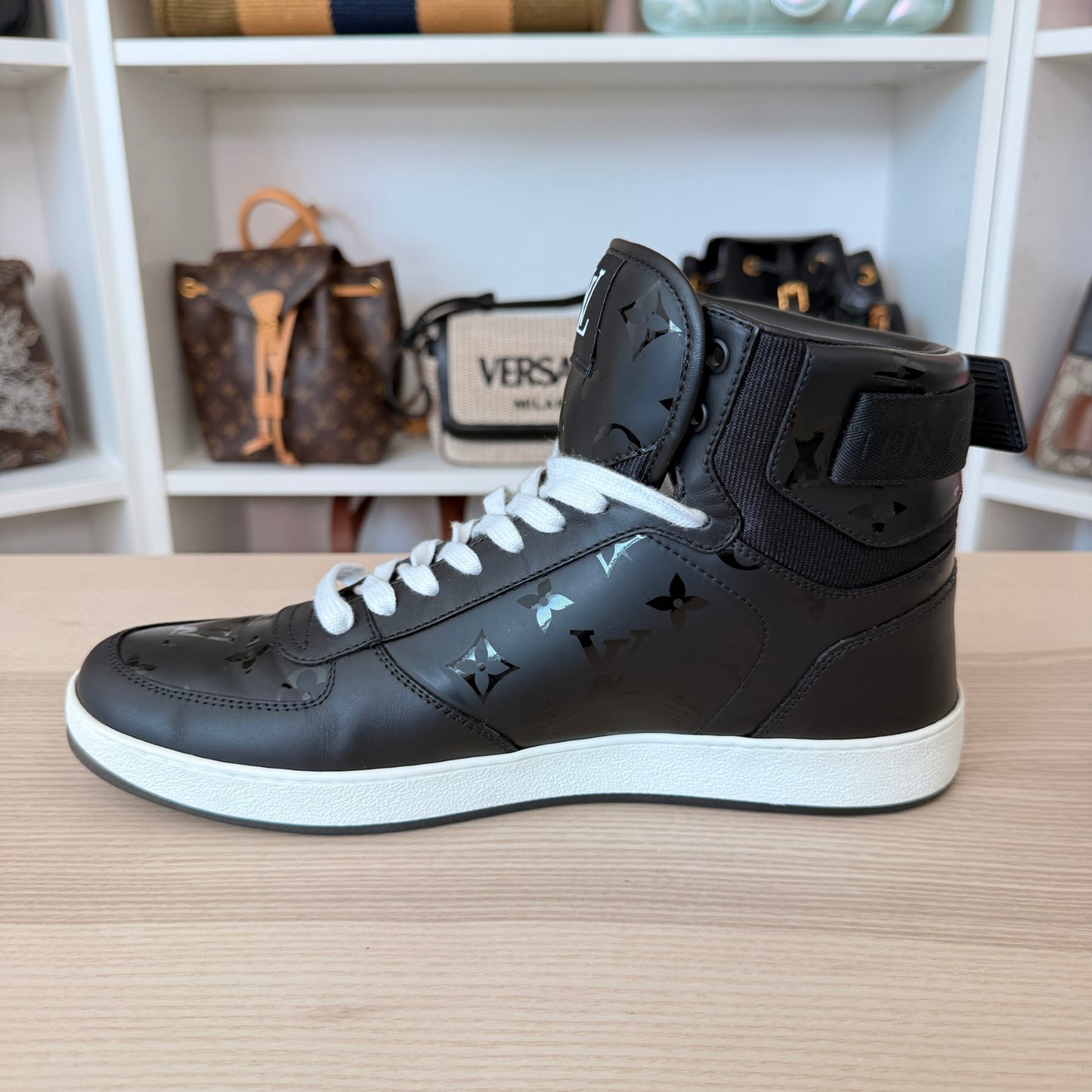 Louis Vuitton Monogram Rivoli Sneaker Boot Size 9