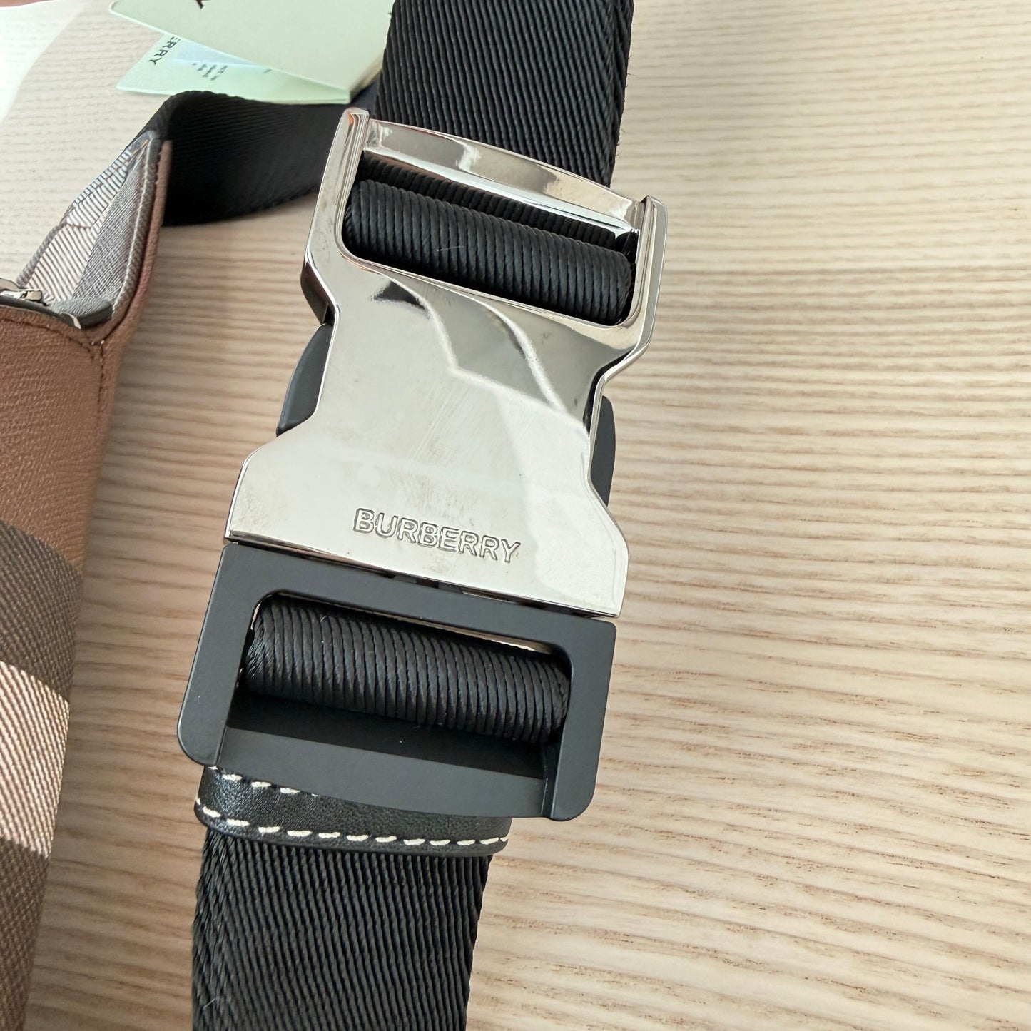 Burberry E-canvas Cason Check Bum Bag Dark Birch Brown