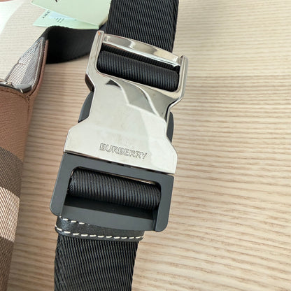 Burberry E-canvas Cason Check Bum Bag Dark Birch Brown