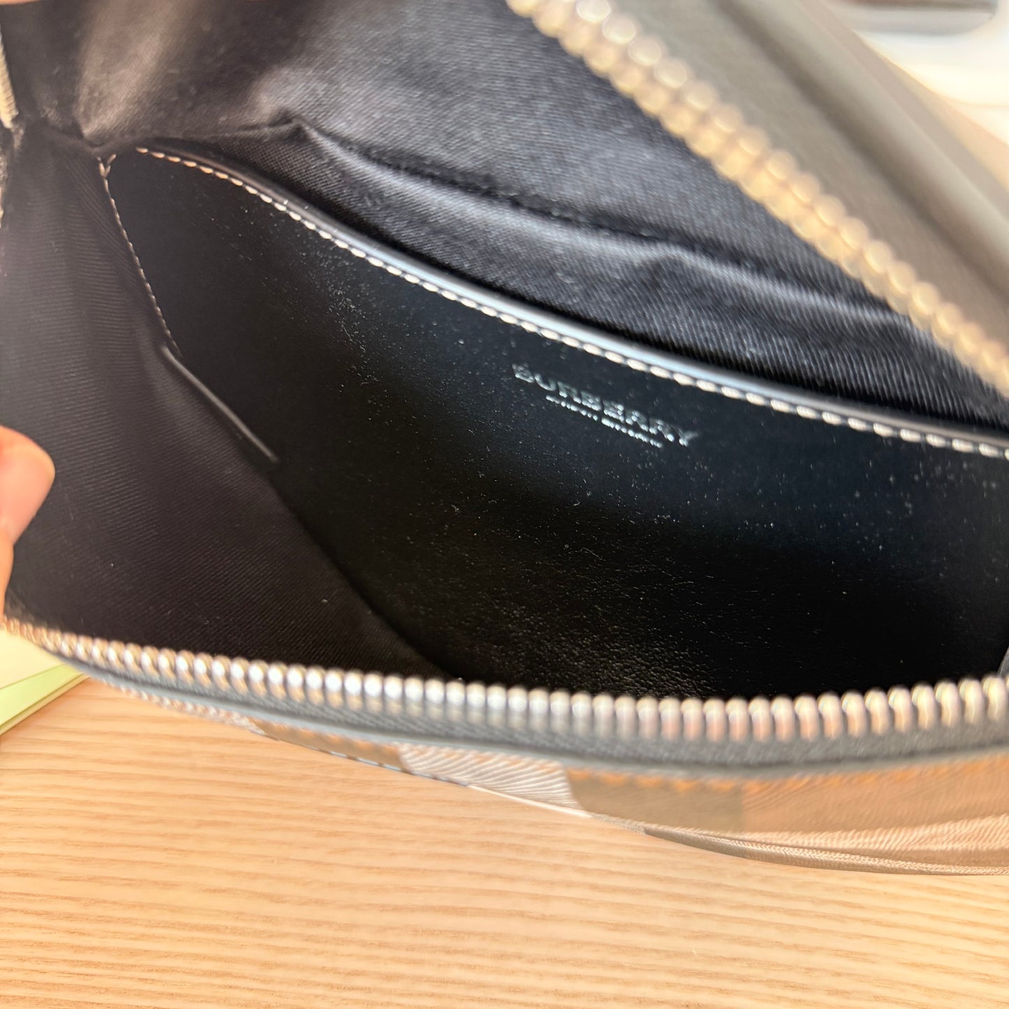 Burberry E-canvas Cason Check Bum Bag Dark Birch Brown