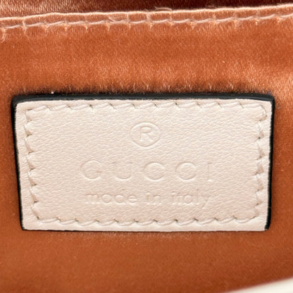 Gucci Nappa Matelasse Small Horsebit Chain Shoulder Bag White