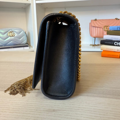 Saint Laurent YSL Classic Monogram Tassel Crossbody Bag Leather Small