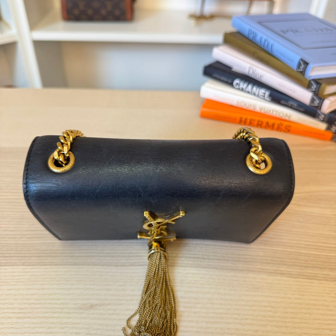 Saint Laurent YSL Classic Monogram Tassel Crossbody Bag Leather Small