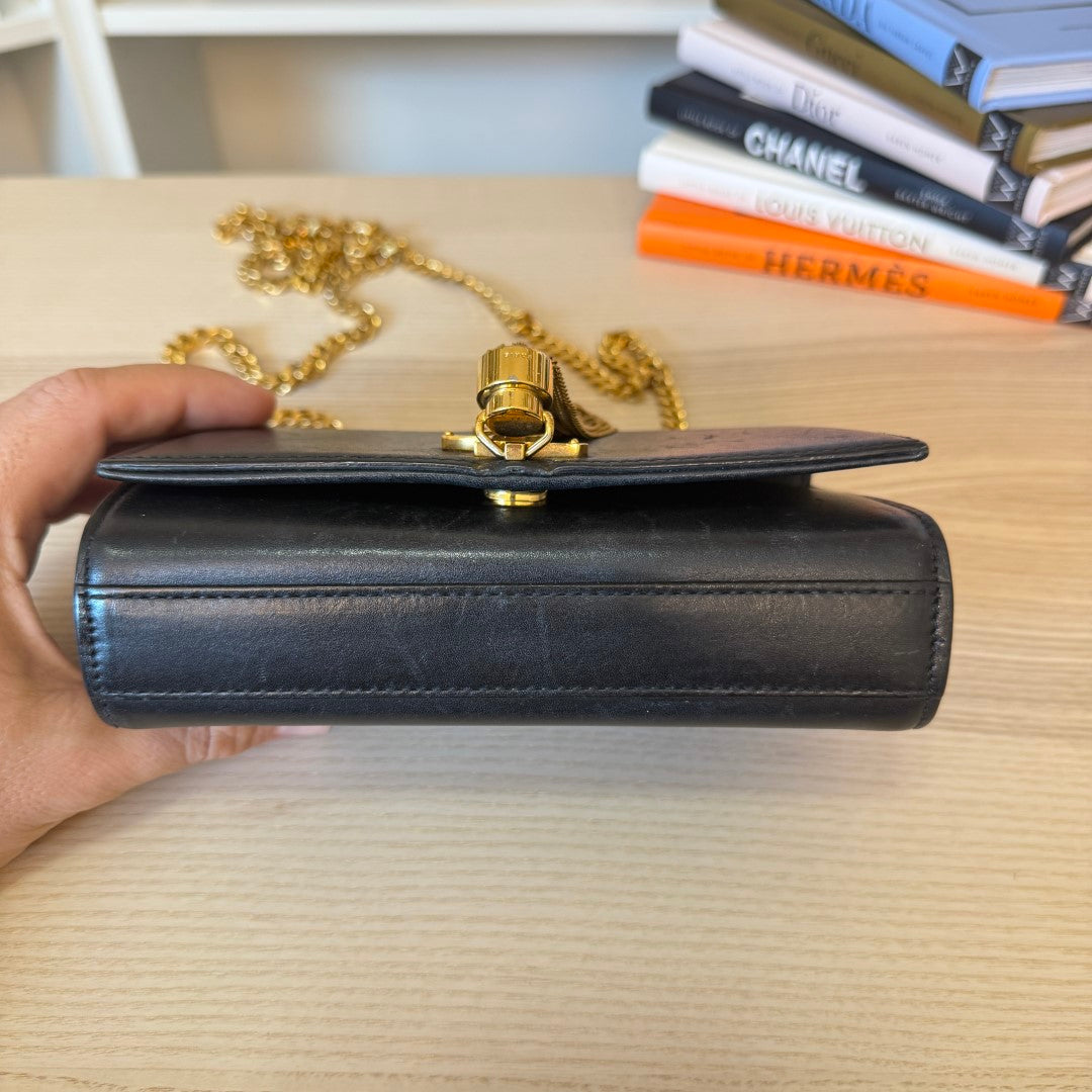 Saint Laurent YSL Classic Monogram Tassel Crossbody Bag Leather Small