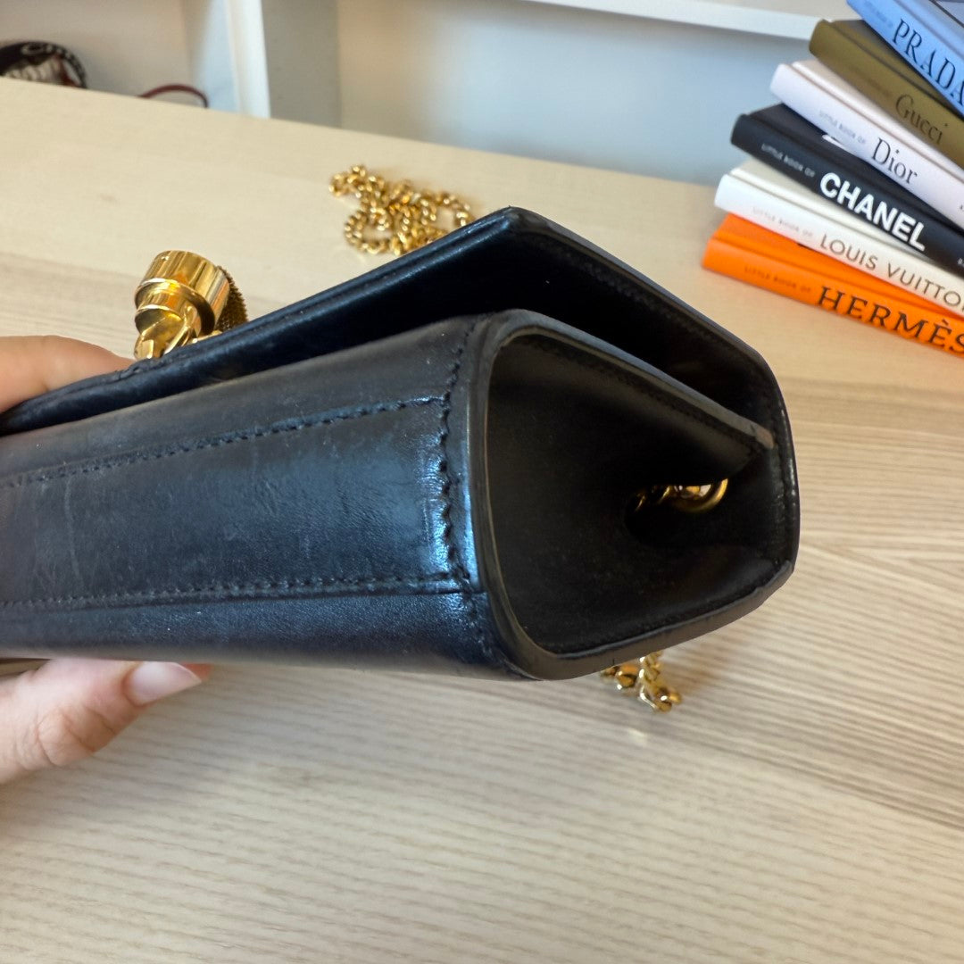 Saint Laurent YSL Classic Monogram Tassel Crossbody Bag Leather Small