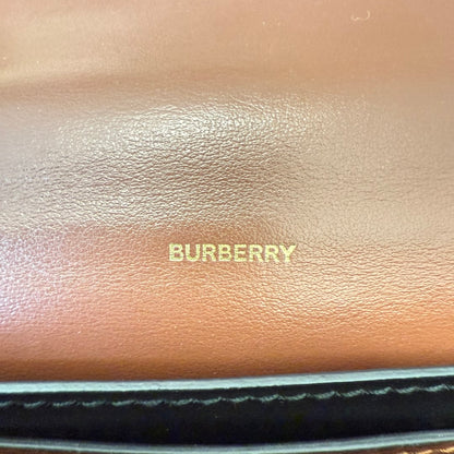 Burberry Hackberry Shoulder Bag Monogram E-Canvas Small