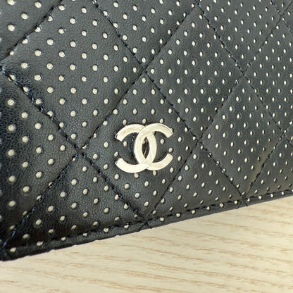 Chanel Chanel  Lambskin Perforated Wallet Black
