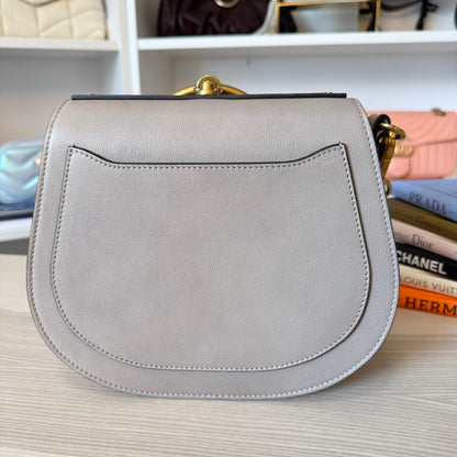 Chloe Calfskin Suede Small Nile Bracelet Bag Motty Grey
