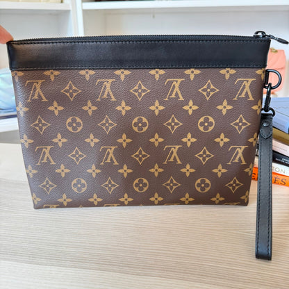 Louis Vuitton Monogram Macassar Pochette To-Go Black