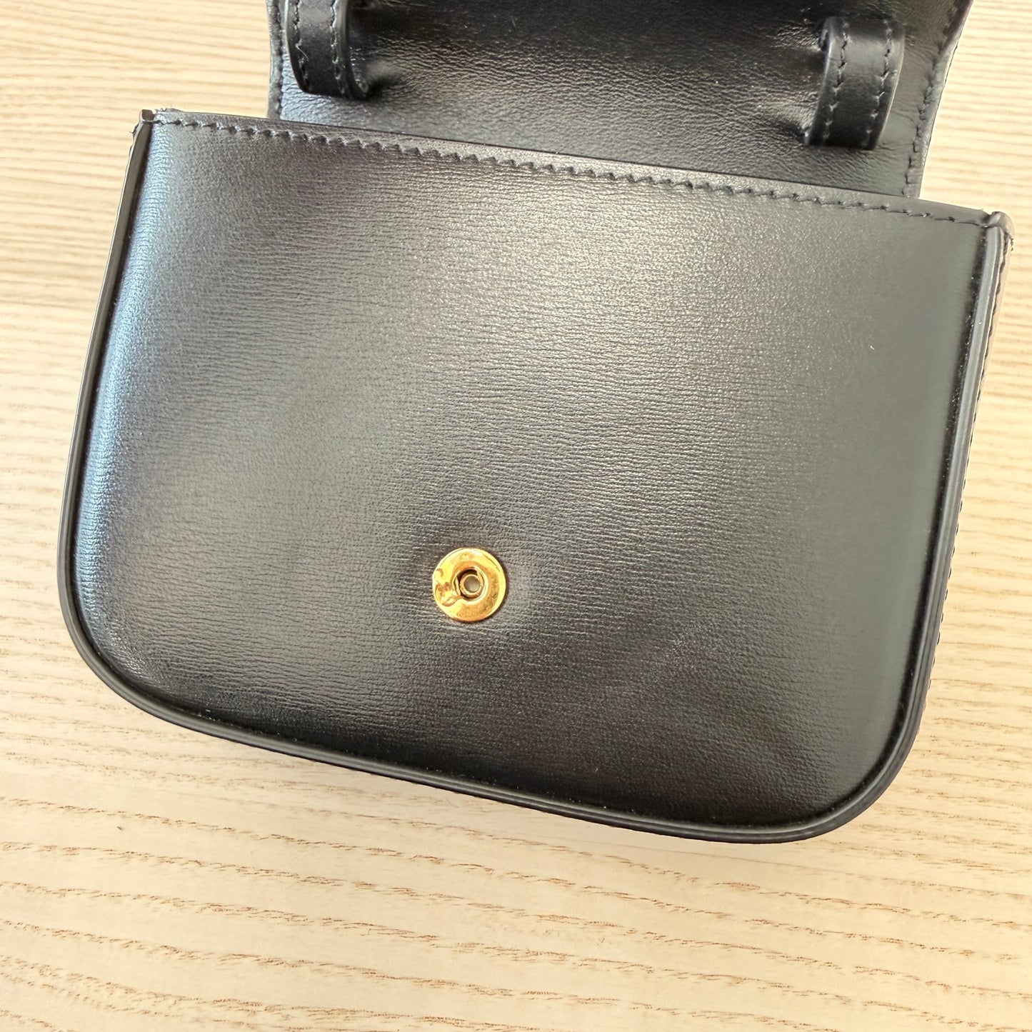 Celine Shiny Calfskin Mini Triomphe Black