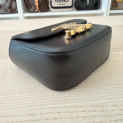 Celine Shiny Calfskin Mini Triomphe Black