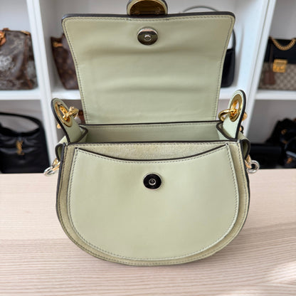 Chloe Tess Bag Leather Small 2 Way Green/Grey