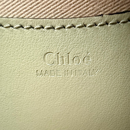 Chloe Tess Bag Leather Small 2 Way Green/Grey