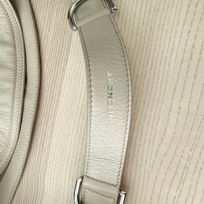 Givenchy Tumbled Calfskin Medium Voyou Bag Beige