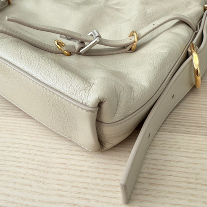Givenchy Tumbled Calfskin Medium Voyou Bag Beige