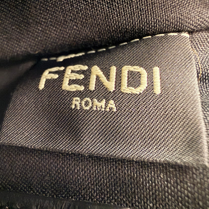 Fendi Nappa FF 1974 Embossed Mini Baguette Black