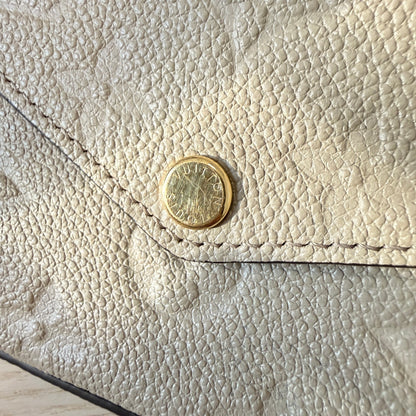 Louis Vuitton Monogram Empreinte Pochette Felicie Leather Turtledove