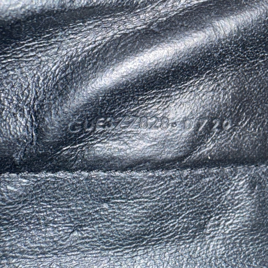 Saint Laurent YSL Monogram Large Wallet on Chain in Grained Leather Black Monochrome