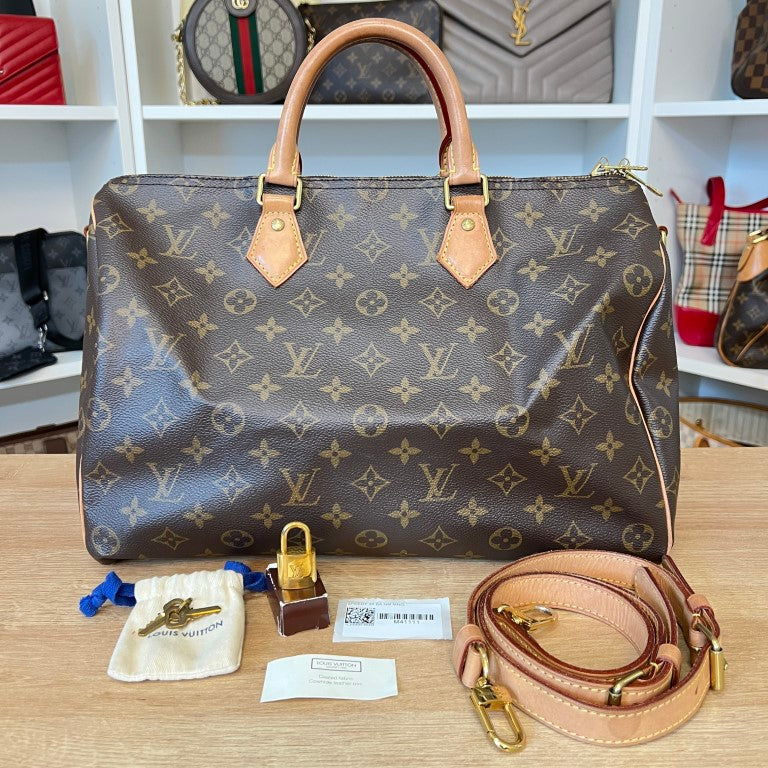 Louis Vuitton Monogram Speedy Bandouliere 35 NM