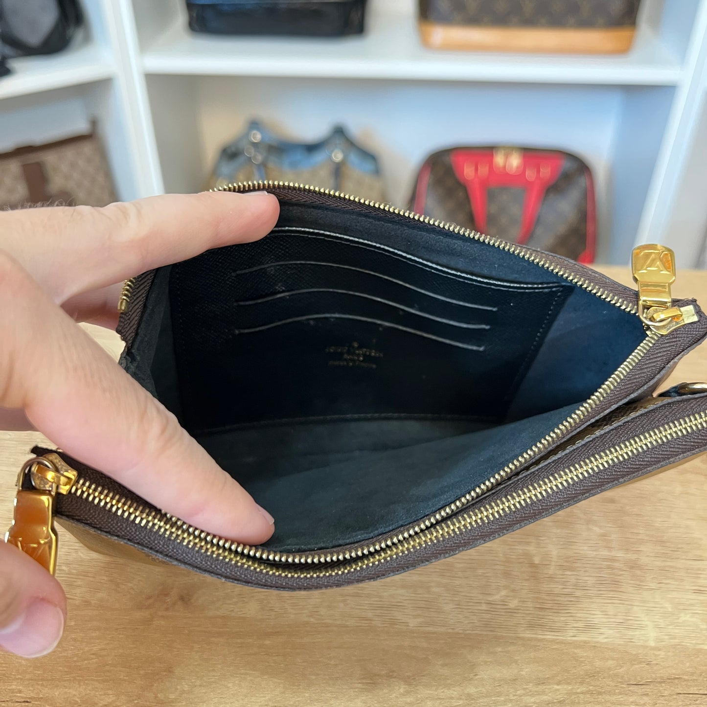 Louis Vuitton Reverse Monogram Giant Double Zip Pochette