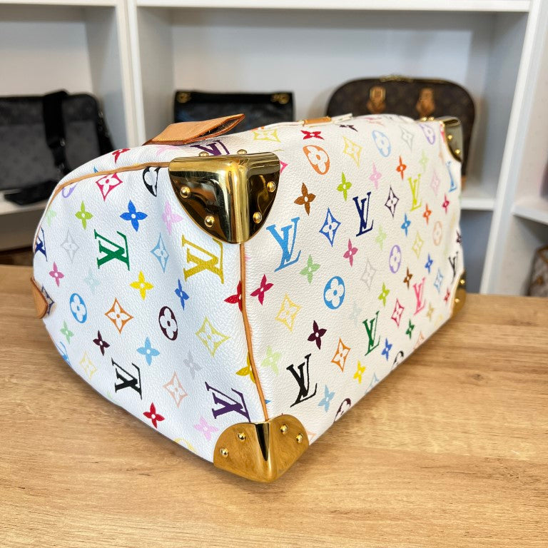 Louis Vuitton Monogram Multicolor Speedy 30 White