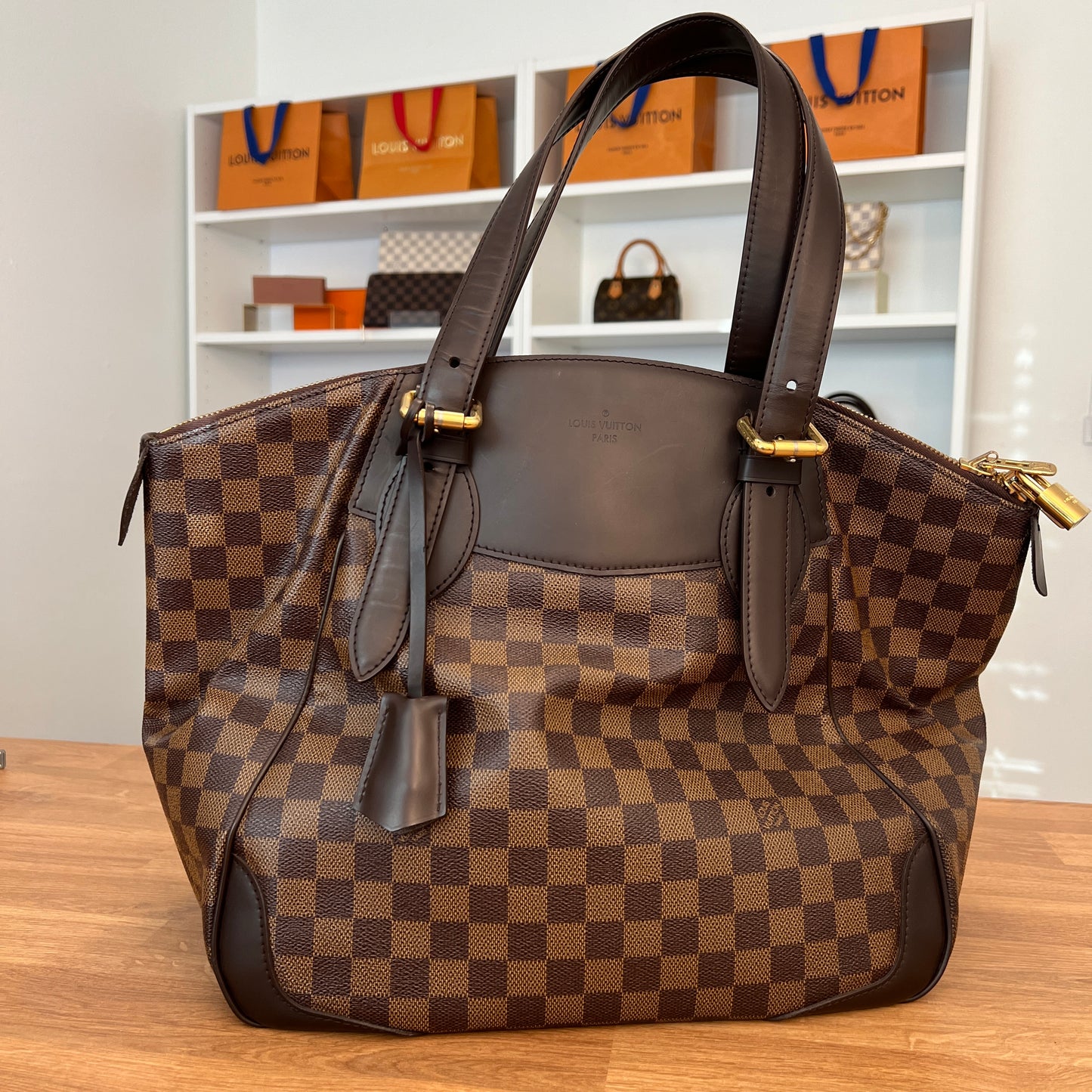 Pre-Owned Louis Vuitton Damier Ebene Verona GM