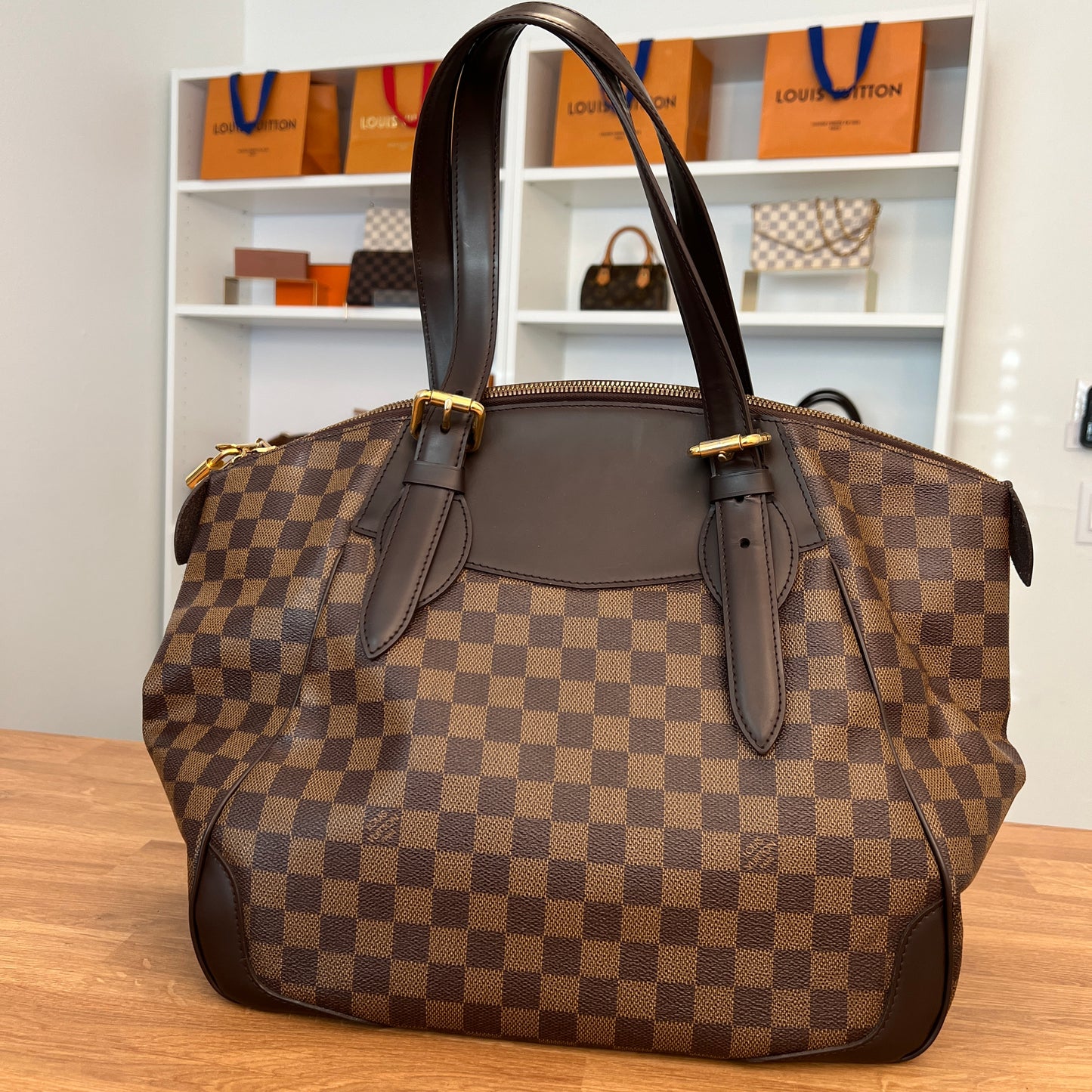 Pre-Owned Louis Vuitton Damier Ebene Verona GM