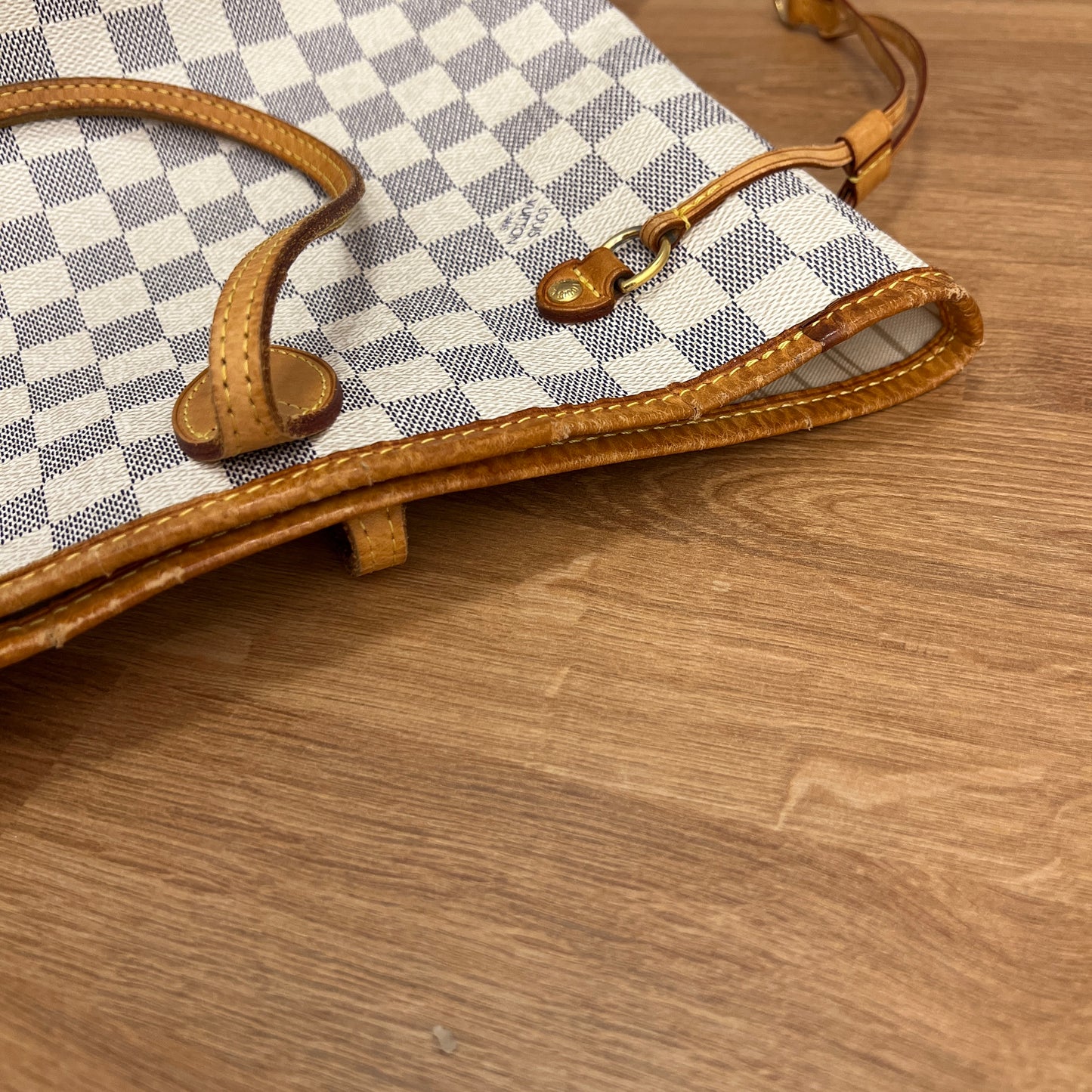 Pre-Owned Louis Vuitton Damier Azur Neverfull MM