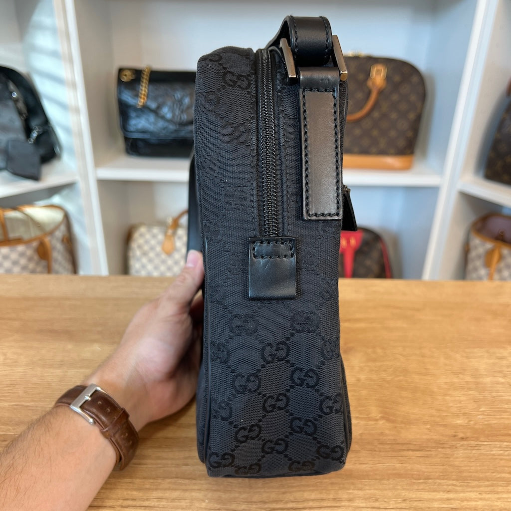 Gucci GG Canvas Crossbody Bag Black