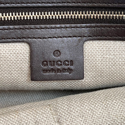 Gucci Leather-Trimmed Logo Craft Tote w/ Pouch