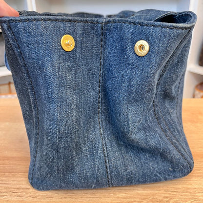 Prada Canapa Convertible Tote Denim