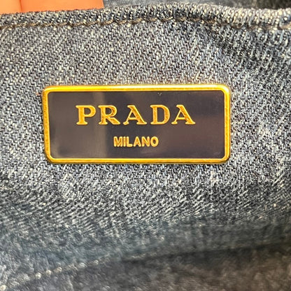 Prada Canapa Convertible Tote Denim