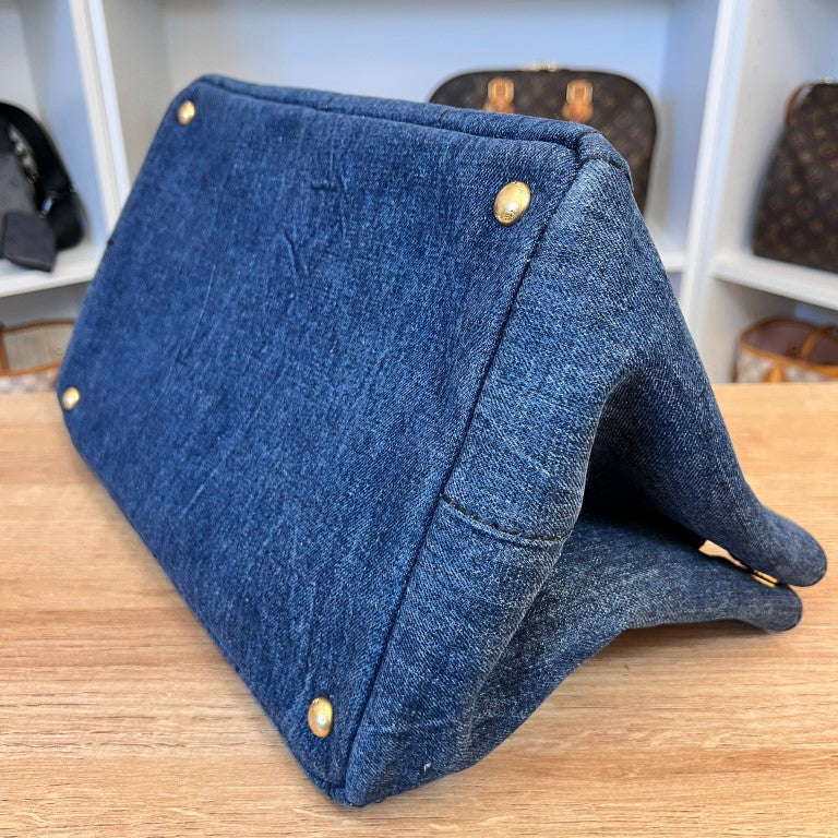 Prada Canapa Convertible Tote Denim