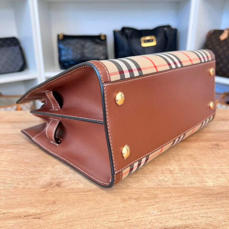 Burberry Mini Vintage Check Two-handle Title Bag