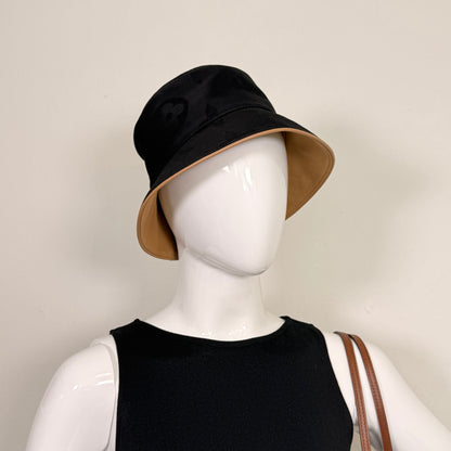 Louis Vuitton Monogram Dailygram Bucket Hat Black/Beige Reversible Medium